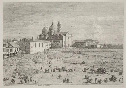 S. Giustina in pra della Vale by Canaletto, print, 1735-1746