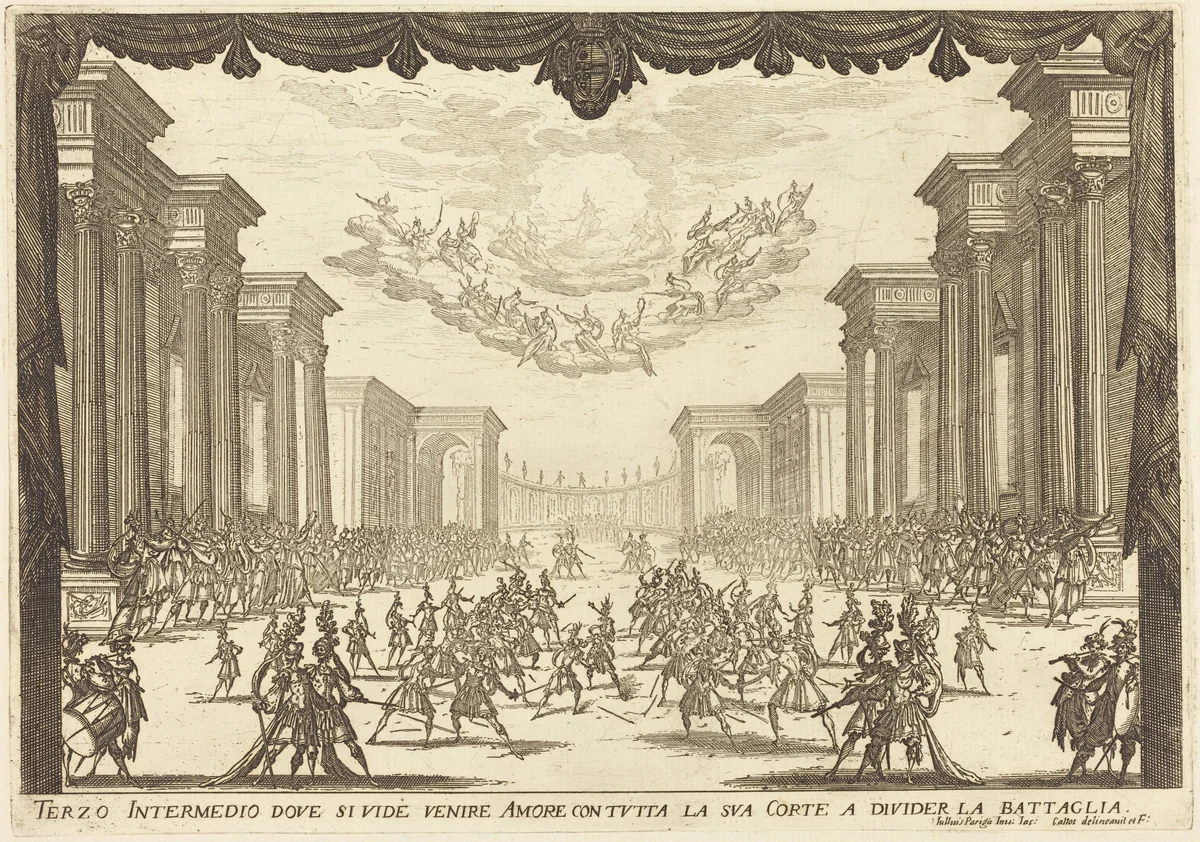 Third Intermezzo by Jacques Callot, print, 1617