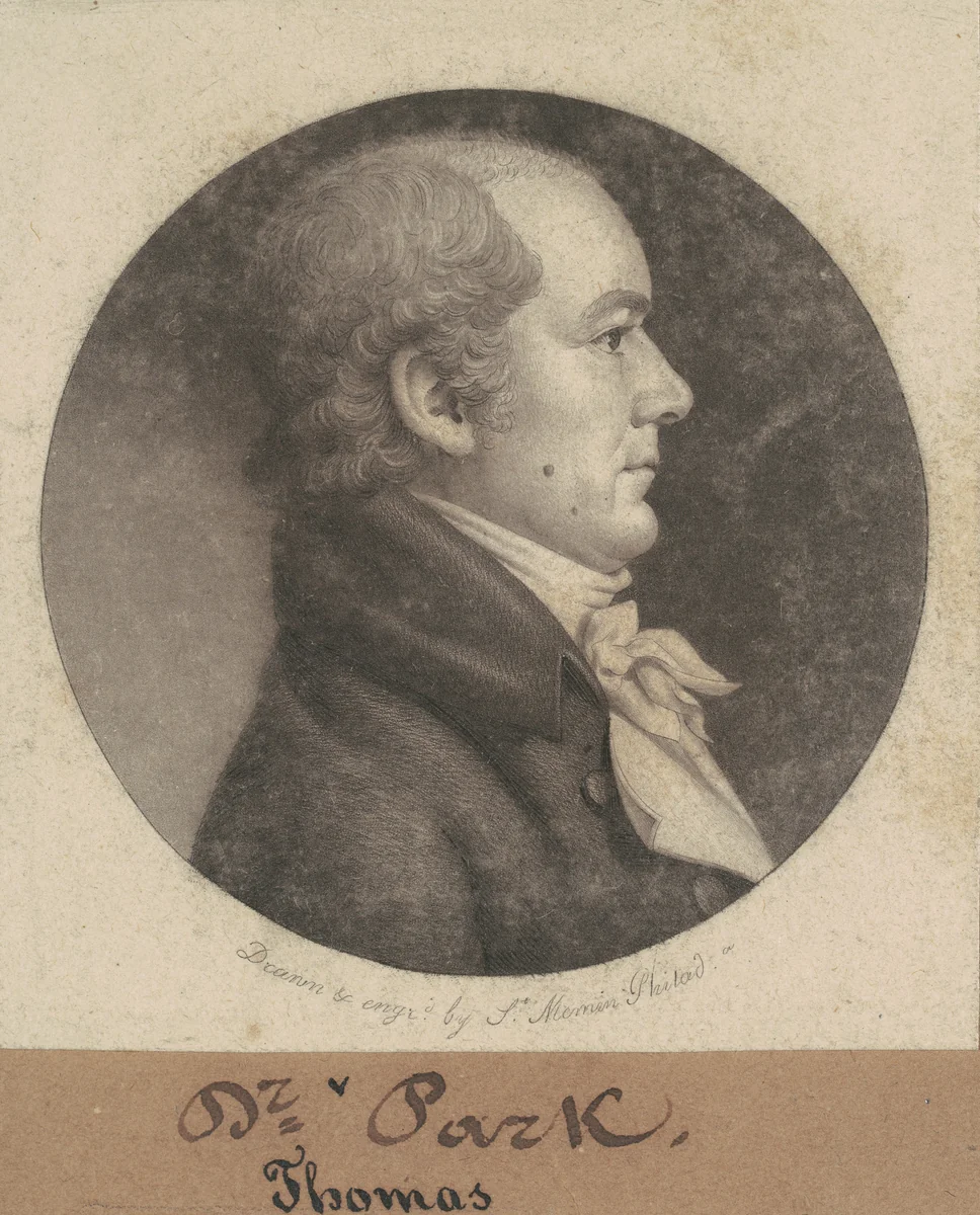 Thomas Parke by Charles B. J. Févret de Saint-Mémin, print, 1802