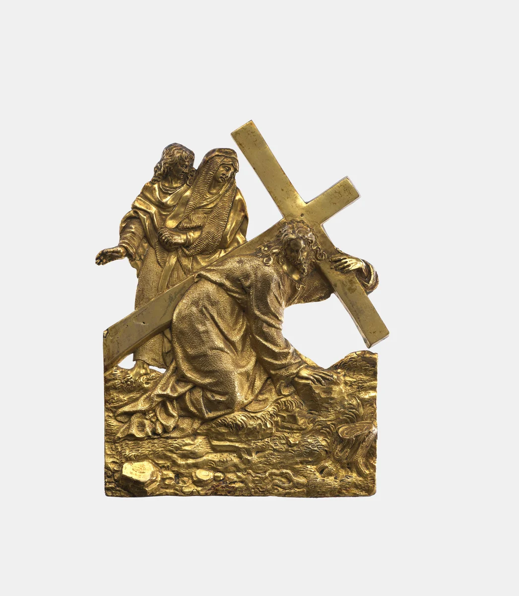 Christ carrying the cross by Unknown, metalwork, 1500-1599