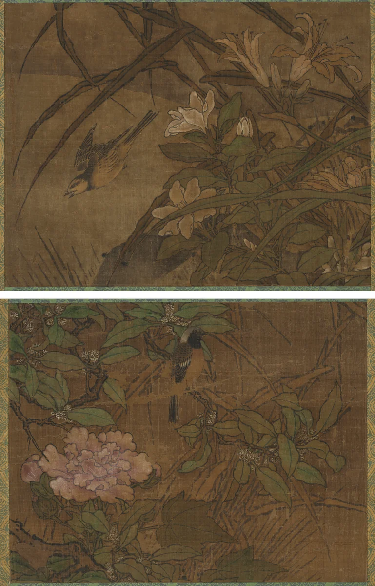 Birds and Flowers by Sesshū Tōyō (雪舟等楊), painting, 1440-1506