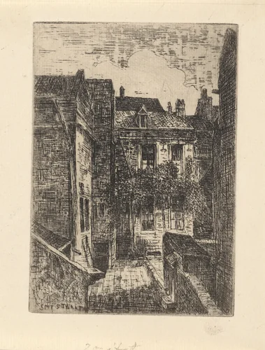 Smeestraat te Maastricht by Alexander Schaepkens, print, 1830-1899