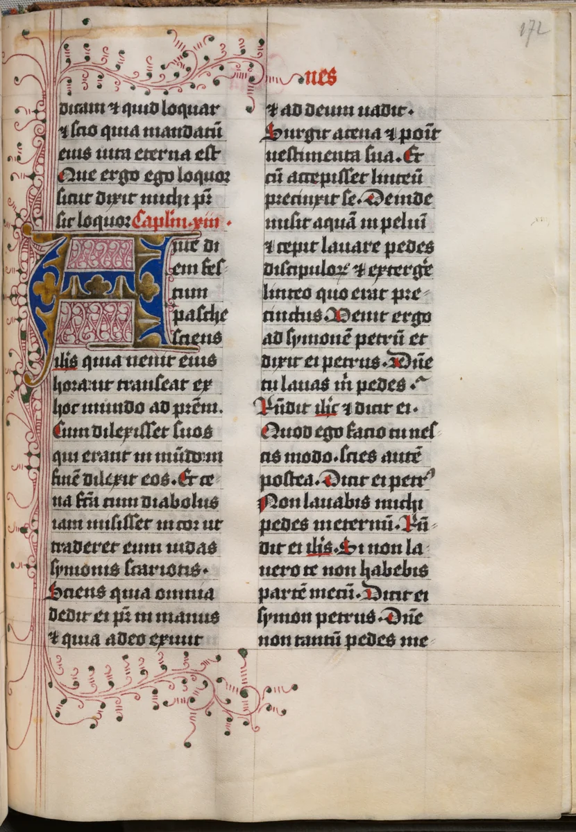 Gospel Book with Evangelist Portraits: Decorated Initial by Master of the House-Book, book, 1475-1485