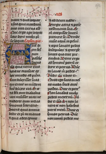 Gospel Book with Evangelist Portraits: Decorated Initial by Master of the House-Book, book, 1475-1485