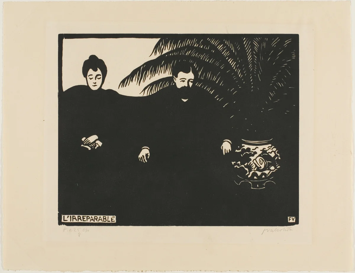 The Irreparable, plate ten from Intimacies by Félix Edouard Vallotton, print, 1898