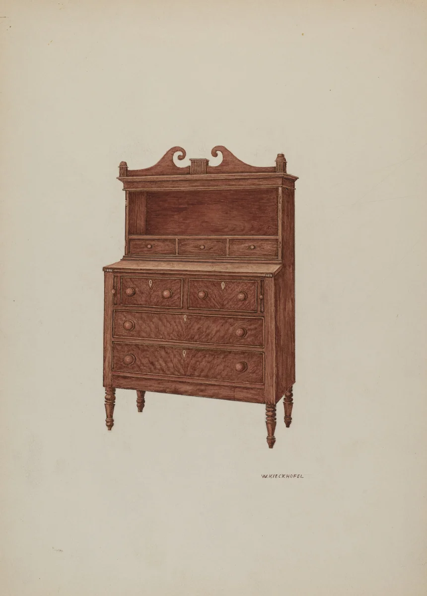 Secretary Cabinet by William Kieckhofel, index of american design, 1935-1942