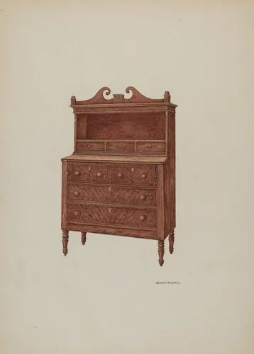Secretary Cabinet by William Kieckhofel, index of american design, 1935-1942