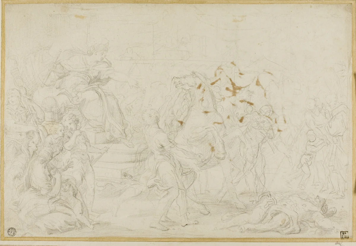 Study by Giuseppe Bartolomeo Chiari, drawing, 1676-1687