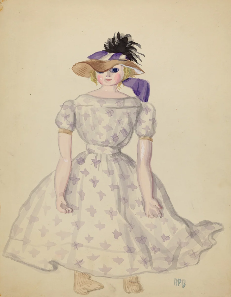 Doll by American 20th Century, index of american design, 1935-1942