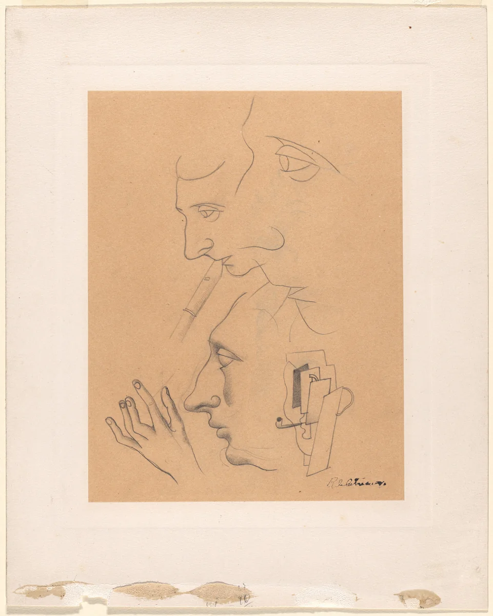 The Musician by Roger de La Fresnaye, drawing, 1921