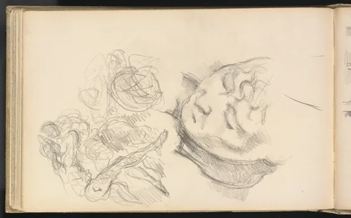 Studies Including Madame Cezanne by Paul Cezanne, drawing, 1884-1887