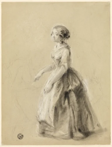 Girl by William Mulready, drawing, 1805-1863