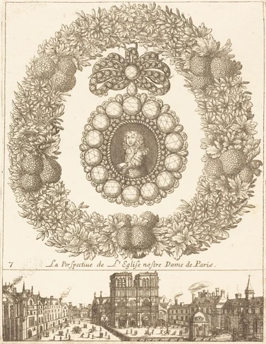 La perspective de l'englise Nostre Dame de Paris by François Le Febvre, print, 1665