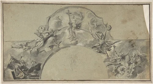 Christ as Judge by Gottfried Bernhard Goetz, drawing, 1708-1774