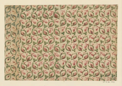 Blad met strooipatroon van bladmotieven by anonymous, other, 1750-1900