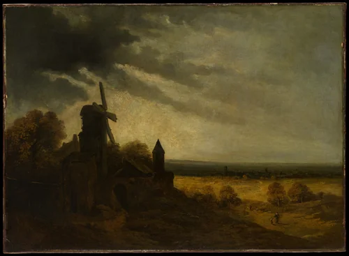 The Mill of Montmartre by Georges Michel, painting, 1815-1825