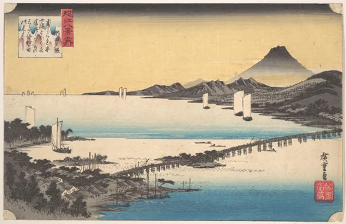Sunset at Seta by Utagawa Hiroshige (歌川広重), print, 1797-1858