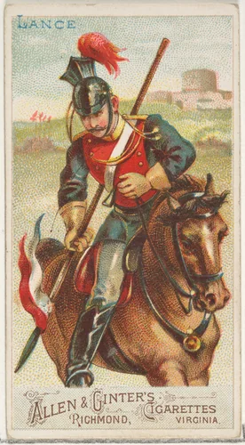 Lance, from the Arms of All Nations series (N3) for Allen & Ginter Cigarettes Brands by Allen & Ginter, print, 1887