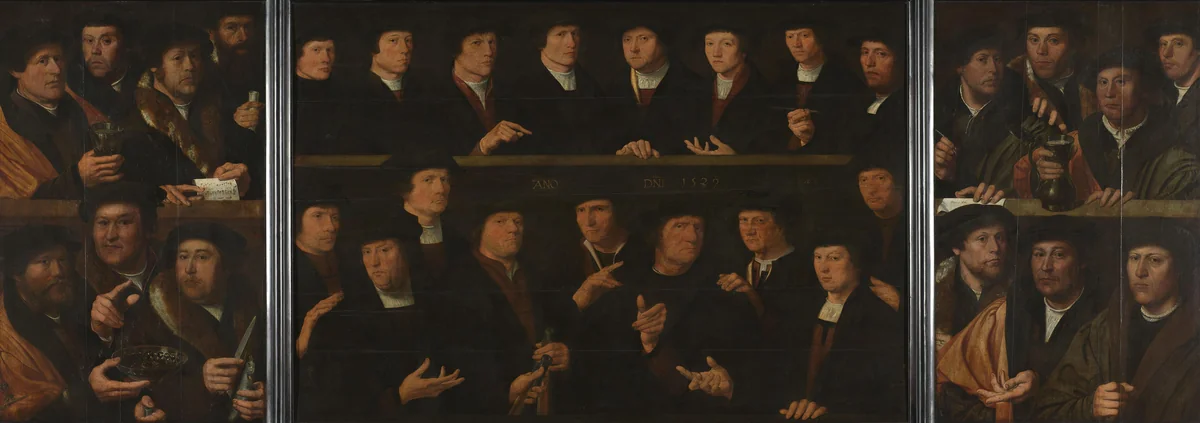 A groep of Guardsmen by Dirck Jacobsz, painting, 1529