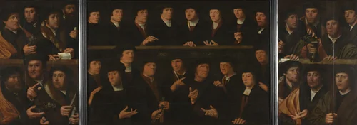 A groep of Guardsmen by Dirck Jacobsz, painting, 1529