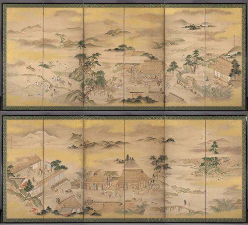 Spring and Autumn Farming by Kō Sūkoku, painting, 1750-1799
