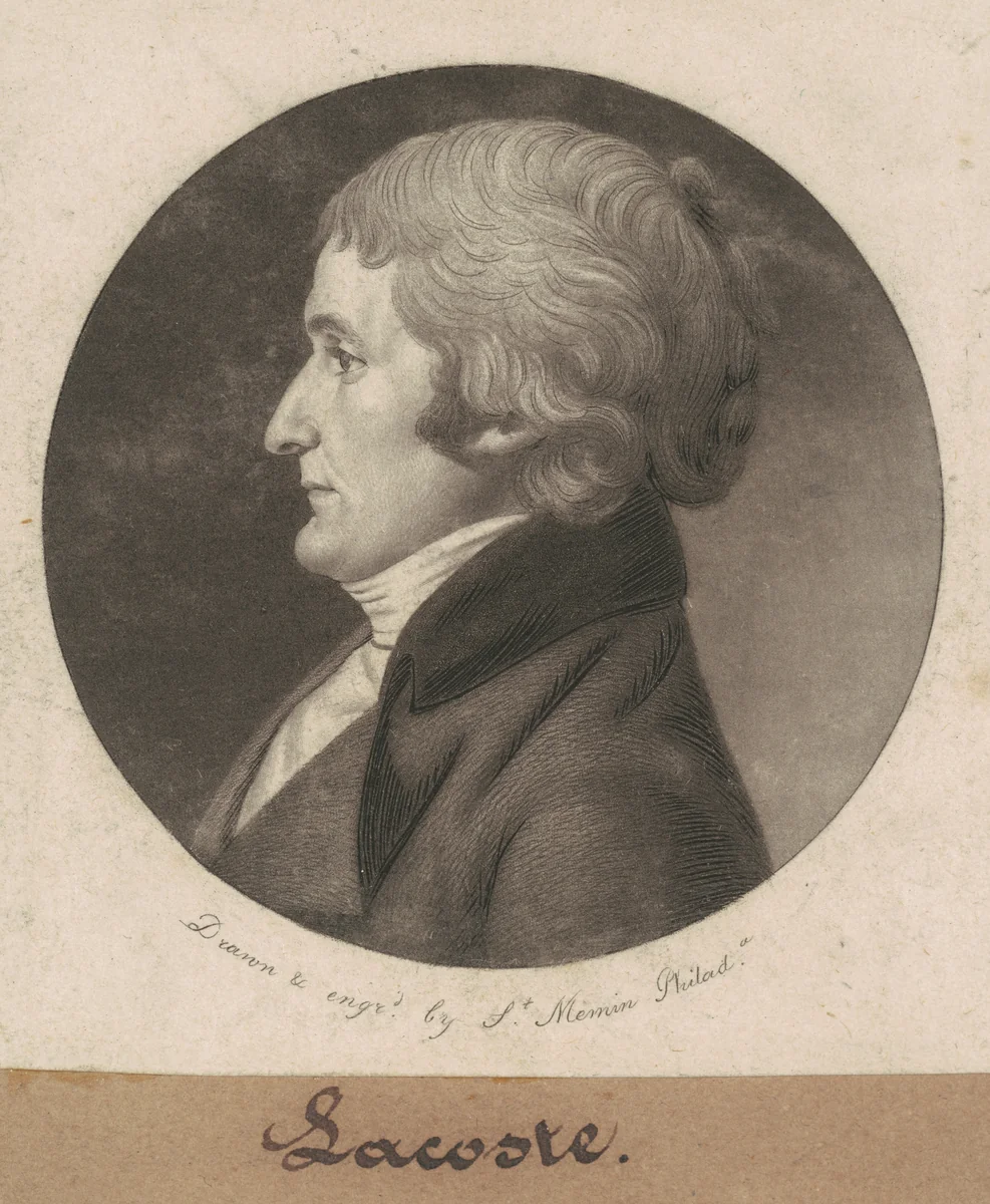 Lacoste by Charles B. J. Févret de Saint-Mémin, print, 1802