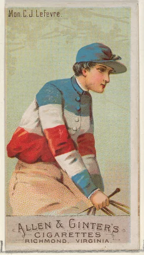 Mon. C.J. Lefevre, from the Racing Colors of the World series (N22a) for Allen & Ginter Cigarettes by Allen & Ginter, print, 1888
