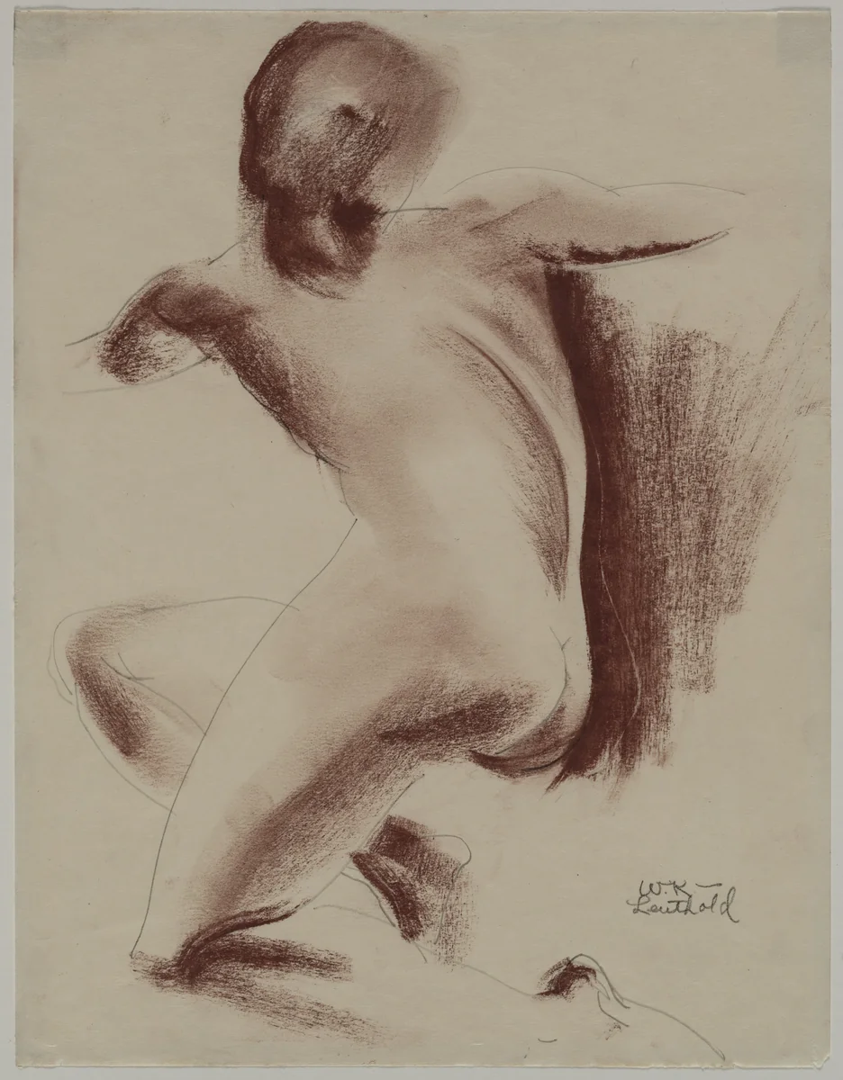 Nude by William K. Leuthold, drawing, 1924-1929