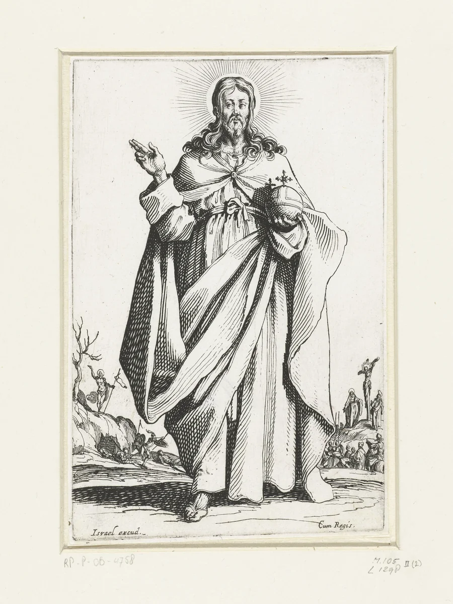 Christus als Salvator Mundi by Jacques Callot, print, 1631