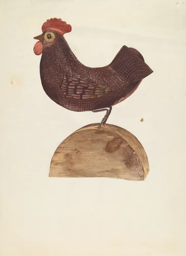 Carved Bird by American 20th Century, index of american design, 1935-1942