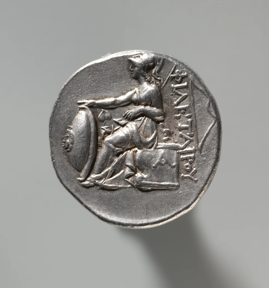 Tetradrachm: Head of Philetauros with Laureate Diadem (reverse) by Unknown, metalwork, -262--241