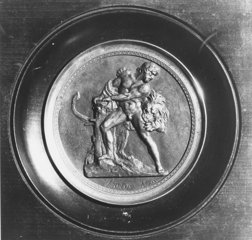 Milo of Crotona by Antoine-Louis Barye, metalwork, 1819