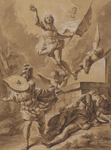The Resurrection by Francesco Fontebasso, drawing, 1700-1799