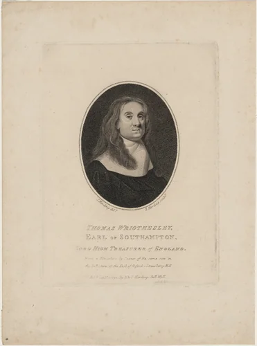Thomas Wriothesley, Earl of Southampton by Edward Harding; Samuel Cooper, print, 1794