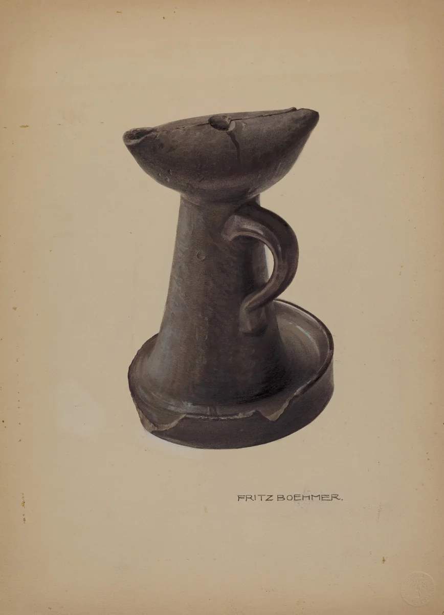 Lamp by Fritz Boehmer, index of american design, 1938