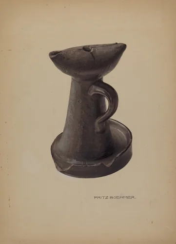 Lamp by Fritz Boehmer, index of american design, 1938