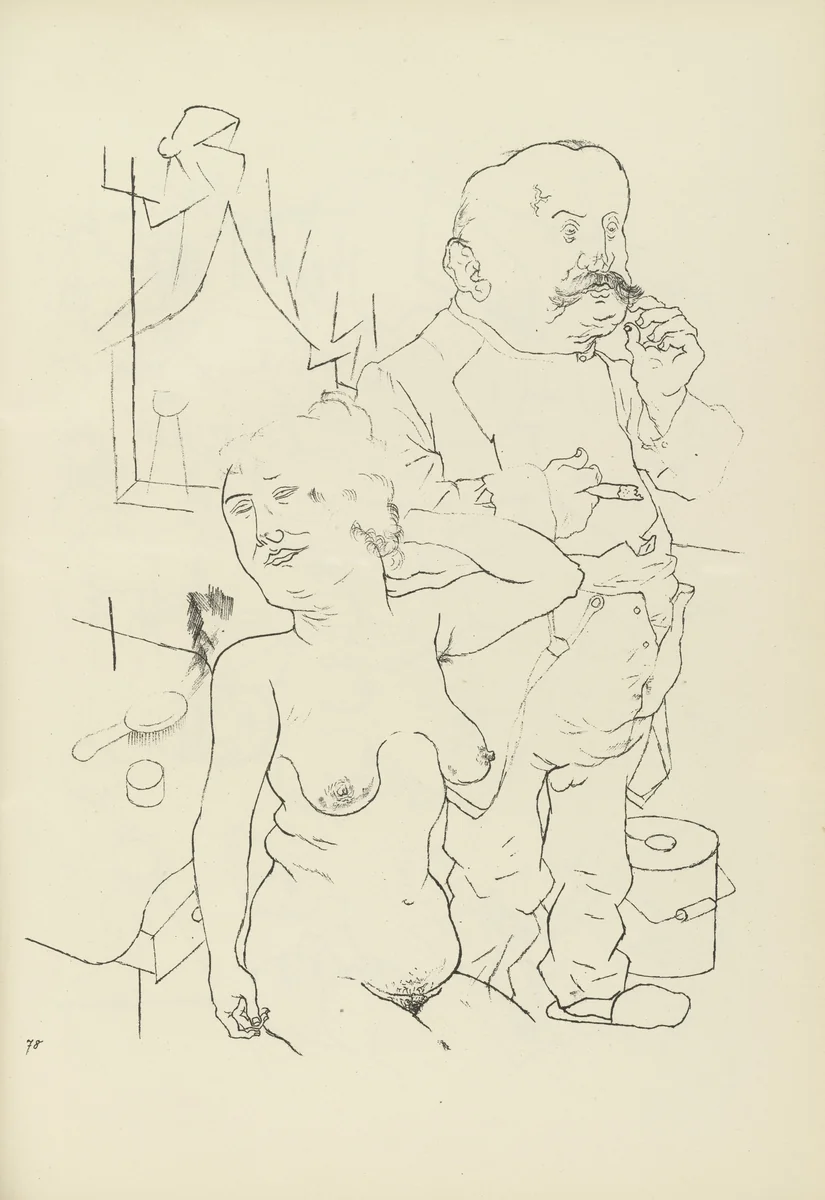 Sonntag früh (plate, folio 95) from Ecce Homo by George Grosz, illustrated book, 1922