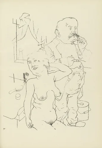 Sonntag früh (plate, folio 95) from Ecce Homo by George Grosz, illustrated book, 1922