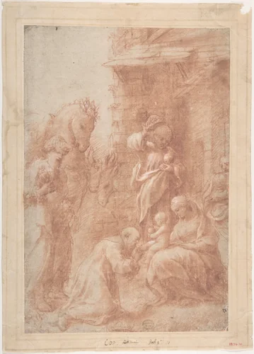 The Adoration of the Magi by Correggio, drawing, 1512-1522
