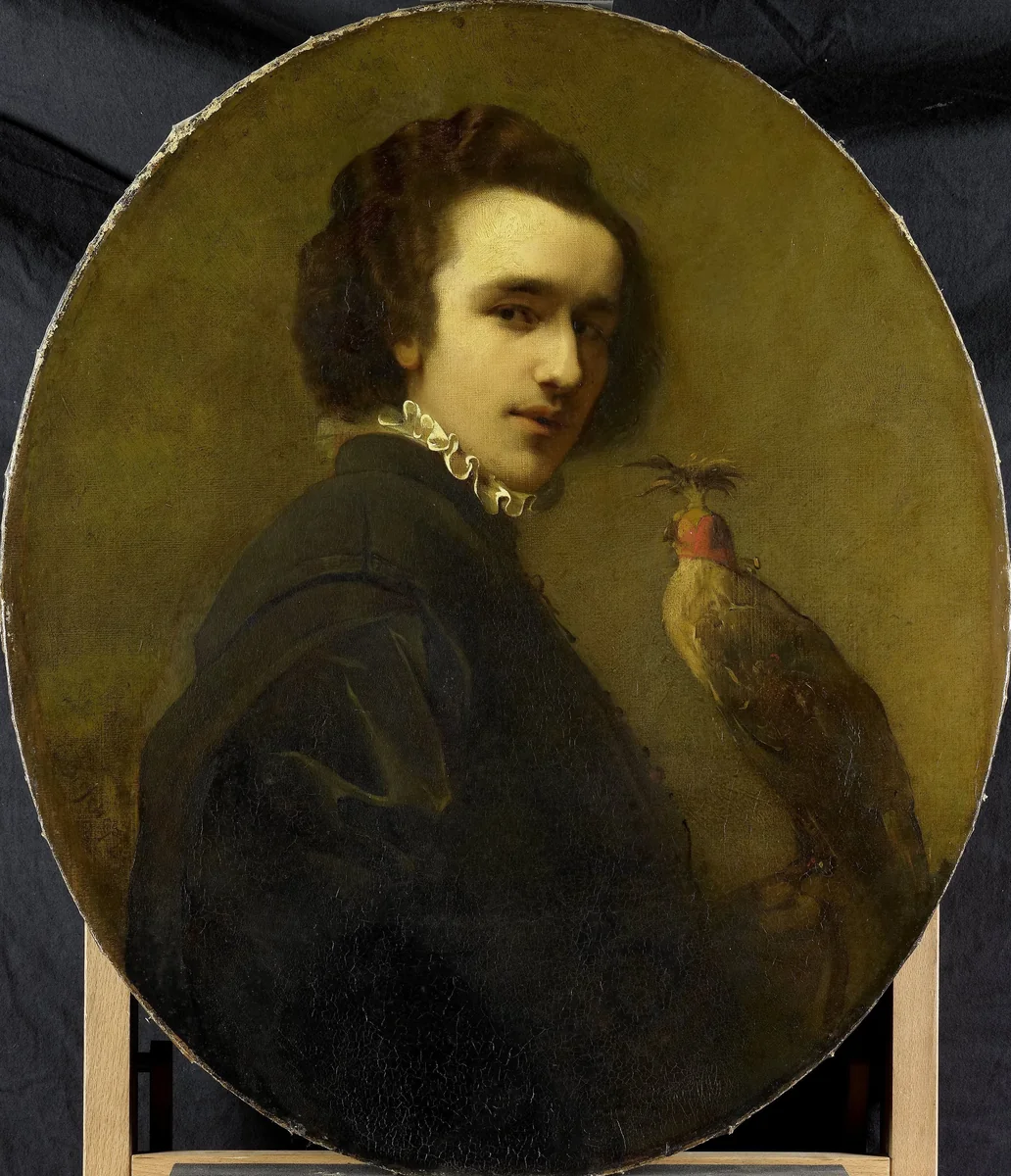 The Falconer by Christoffel Bisschop, painting, 1850-1880