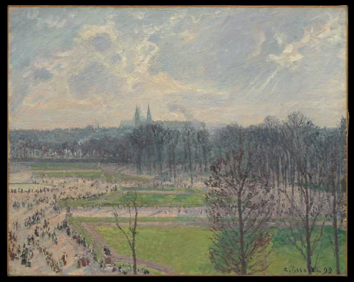 The Garden of the Tuileries on a Winter Afternoon by Camille Pissarro, painting, 1899