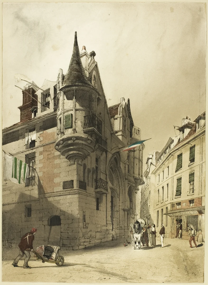 Hotel de Sens, Paris by Thomas Shotter Boys, print, 1839