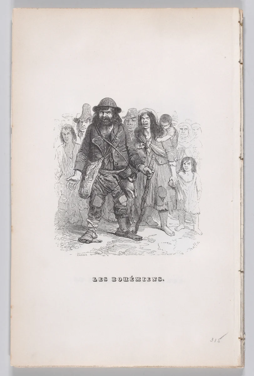 The Gypsies, from "The Complete Works of Béranger" by J. J. Grandville, print, 1836