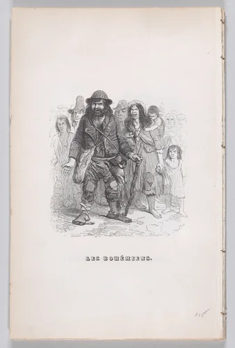 The Gypsies, from "The Complete Works of Béranger" by J. J. Grandville, print, 1836