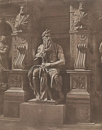 Michaelangelo's Moses, Rome by James Anderson, photograph, 1852