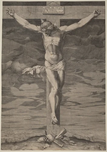 The Crucifixion by Annibale Carracci, print, 1581