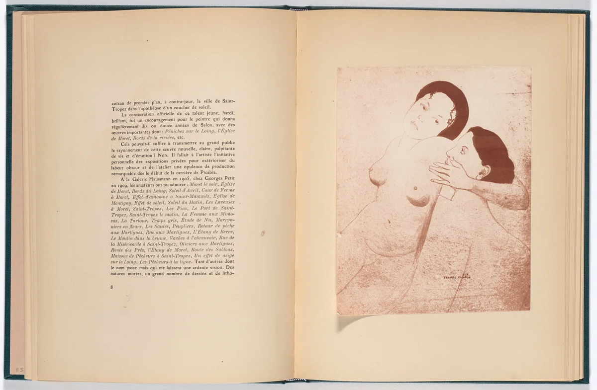 Plate (facing page 8) from Monographie Francis Picabia (Francis Picabia Monograph) by Francis Picabia, illustrated book, 1920