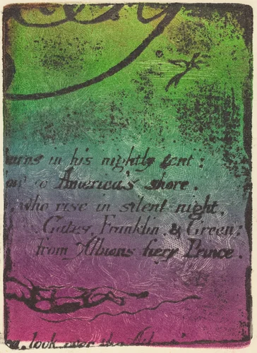 Restrike from fragment of cancelled plate for "A Prophecy" by William Blake, print, 1793