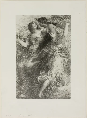 The Rhinegold: Scene I, The Rhinemaidens by Henri Fantin-Latour, print, 1886