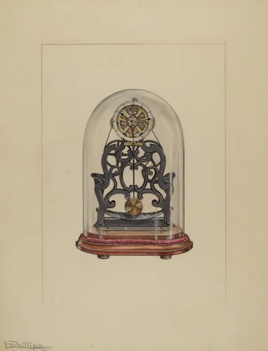 Clock by Lawrence Phillips, index of american design, 1937